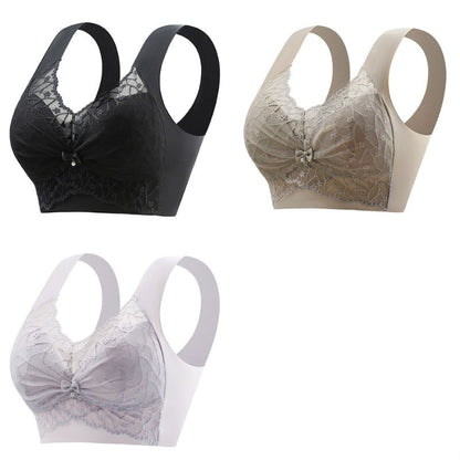😍【Pachet de 3】👙【40-110 KG】 Sutien confortabil, fără cusături, din dantelă --3965729