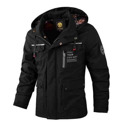 【M-6XL】Toamna Iarna Noua jachetă caldă pentru bărbați, rezistentă la vânt și la apă【Recomanda】-3840215