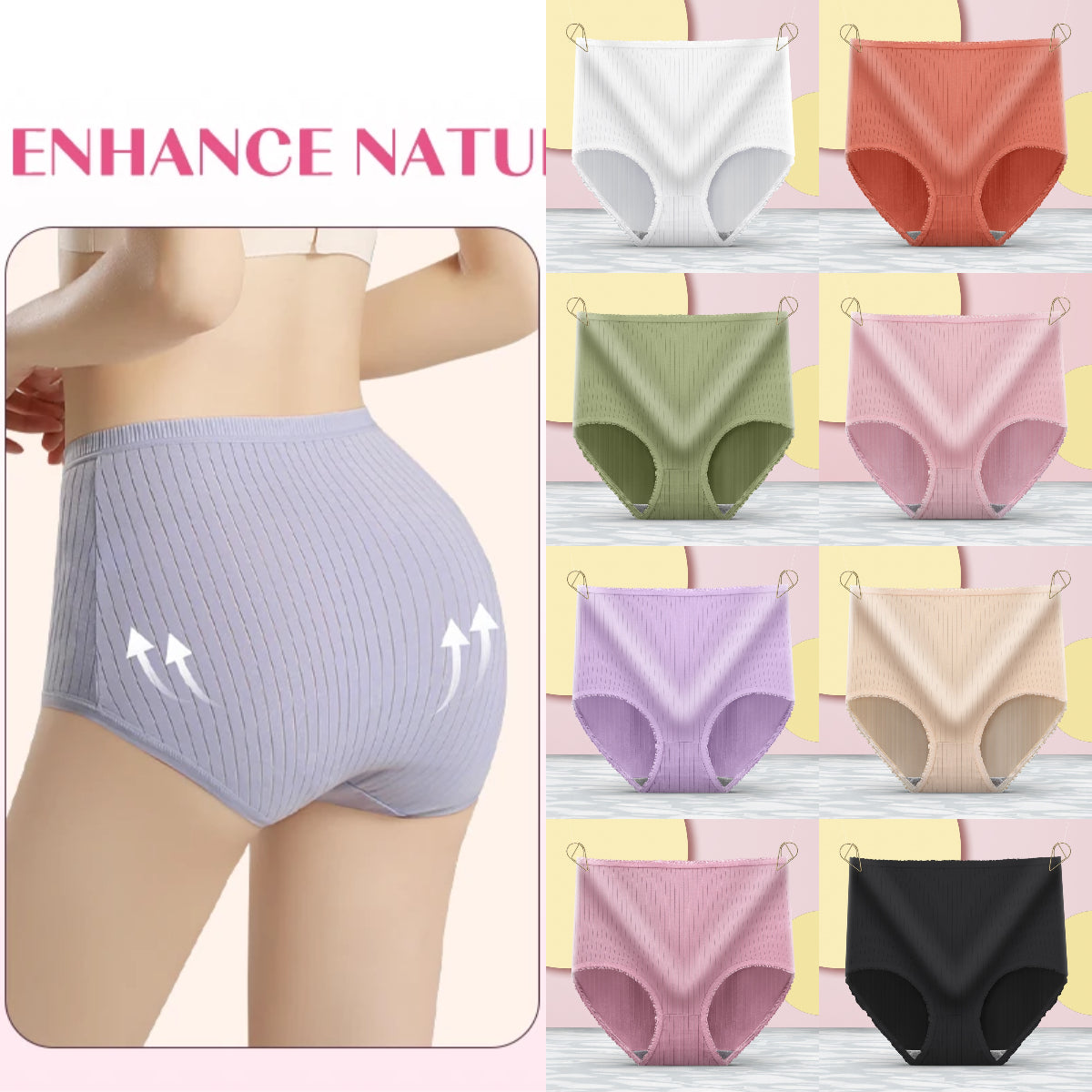 💖【Oferta pe timp limitat】(8 bucăți) 2025 noi slip de damă din bumbac respirabil și confortabil