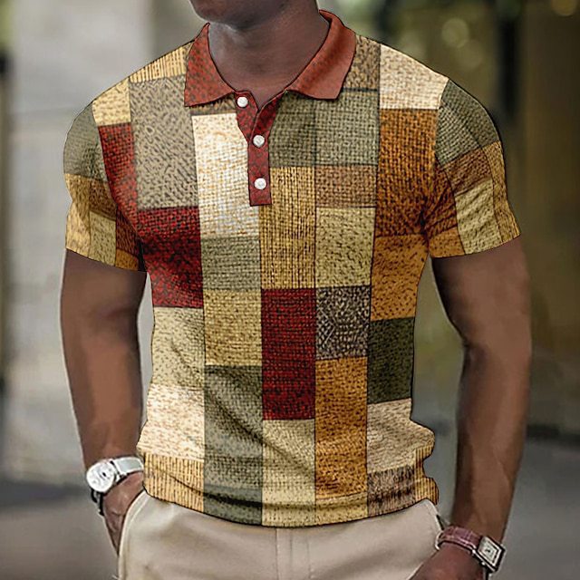 💥👕Izravna pošta tvornice【S-5XL】Muška ležerna POLO majica s geometrijskim uzorkom iz 2026.