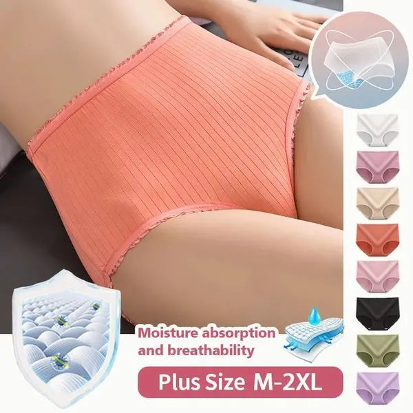 😍(8 piezas por 29 euros) 💖Último día con 50 % de descuento: bragas antibacterianas impermeables de cintura alta