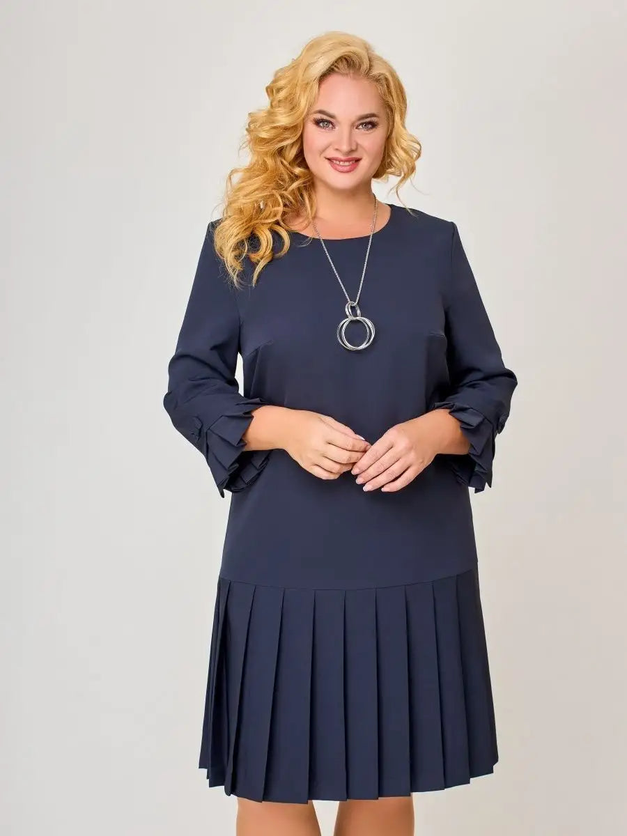 【S-5XL】👗 Iarna 2024, noua moda rochie eleganta retro plisata de inalta calitate--3861763