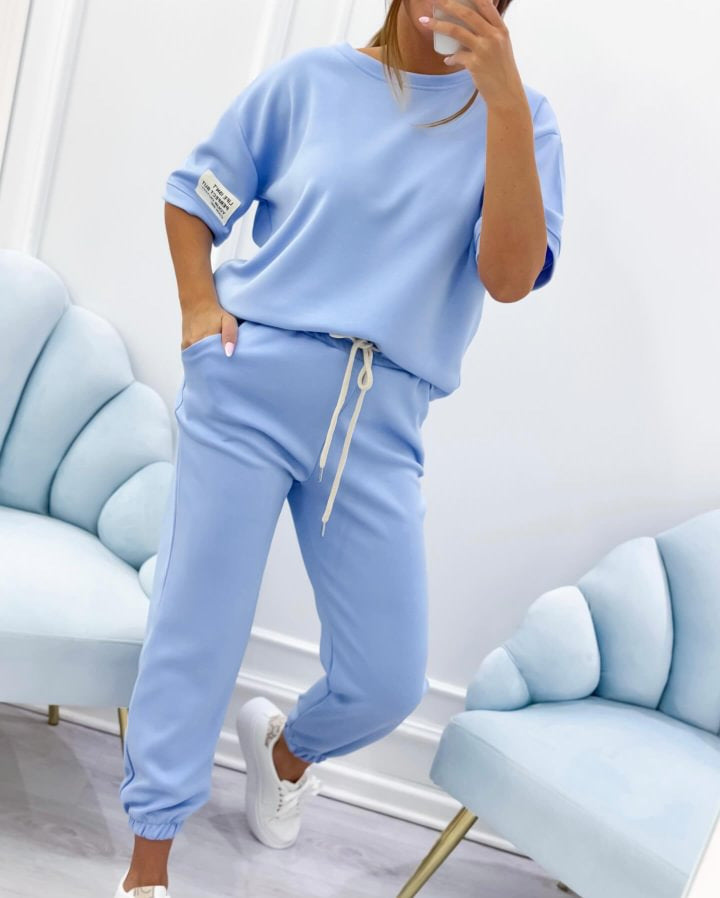 🔥【Vremenski ograničeno 50% popusta】👚👖【S-5XL】Ljetni ženski modni ležerni jednobojni set širokog kroja –Vremenski ograničena posebna ponuda, nabavite ga za pola cijene, maksimalna vrijednost!