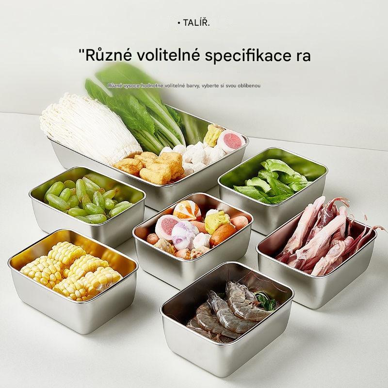😍【🔥Set de 5 piese】Cutii din inox pentru alimente – Capac special pentru congelare, pentru păstrarea prospețimii-3855163