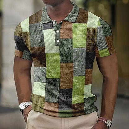 💥👕Izravna pošta tvornice【S-5XL】Muška ležerna POLO majica s geometrijskim uzorkom iz 2026.