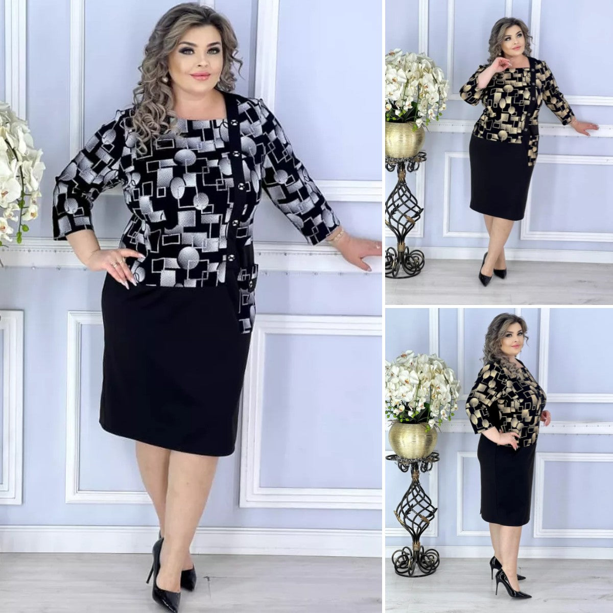 🍑😍【S-5XL】 Îmbrăcăminte de toamnă la modă, de mărime mare, fermecătoare și sexy-3846263