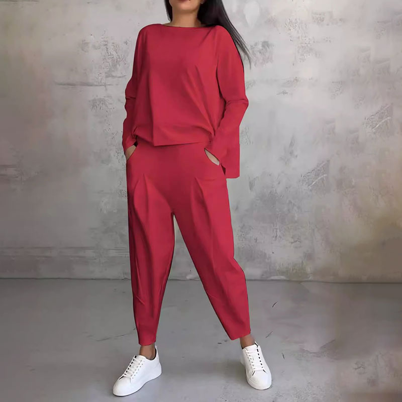 💥 50% reducere 💖 2024 nou costum pantaloni cu maneci lungi de toamna si iarna - moale si calduros 3865002