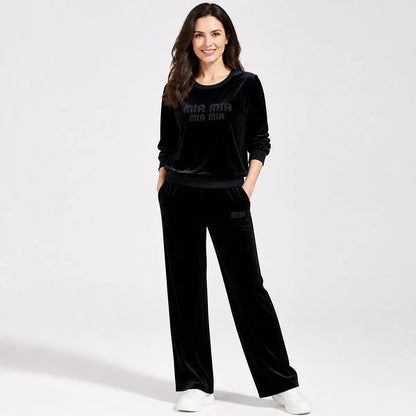 ✨🌺【Majica + Hlače】【M-4XL】Ženski topli dvodijelni set za jesen i zimu, moderan sportski flis