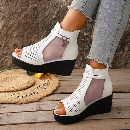 💥【Nevjerojatno najniža cijena】👡【Veličine 35-41】Ženske sandale s kosom petom, prozračne mrežaste, visokokvalitetne cipele, udobne, povećavaju visinu —✅ plaćanje pouzećem