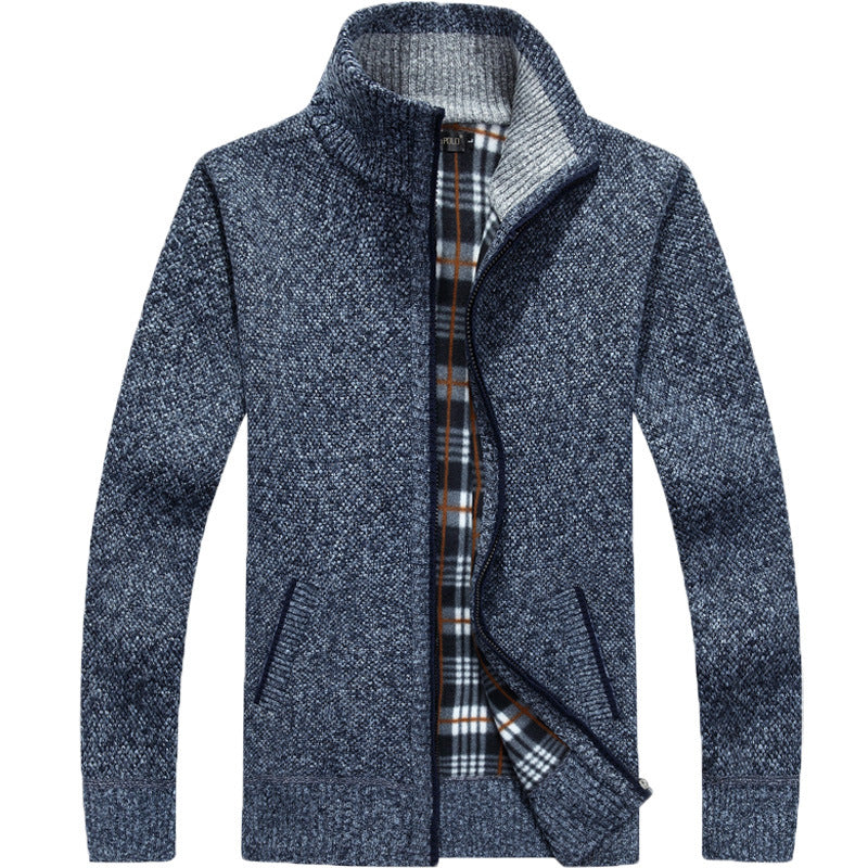 🔥【M~3XL】2024, jachetă de pulover cu fermoar pentru bărbați, largi, de mărime mare-3855088