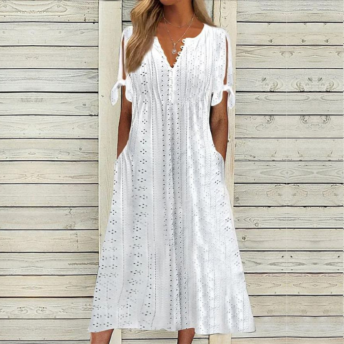 💥💥👗💋【🏆Reducere 50%】【S–5XL】😍 Rochie simplă pentru femei, mărimi mari, uni, lejeră și casual