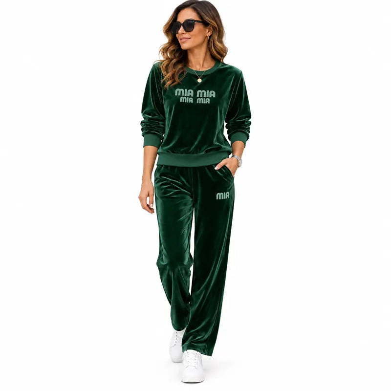✨🌺【Majica + Hlače】【M-4XL】Ženski topli dvodijelni set za jesen i zimu, moderan sportski flis