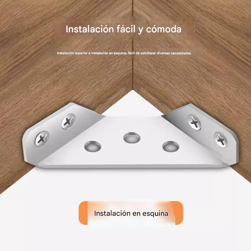 【12 buc】Suporturi de mobilier din oțel inoxidabil, colțare groase, fixatoare unghiulare 90° pentru mobilă-3877667