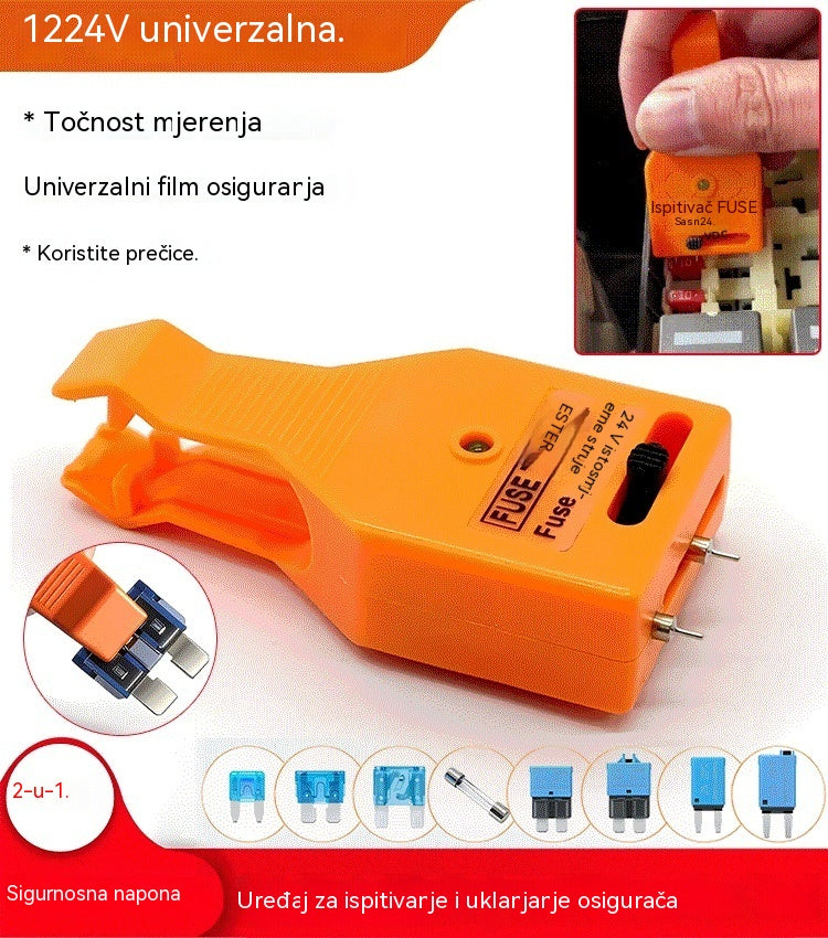 Univerzalni tester i alat za izvlačenje osigurača za automobil (12-24V DC)