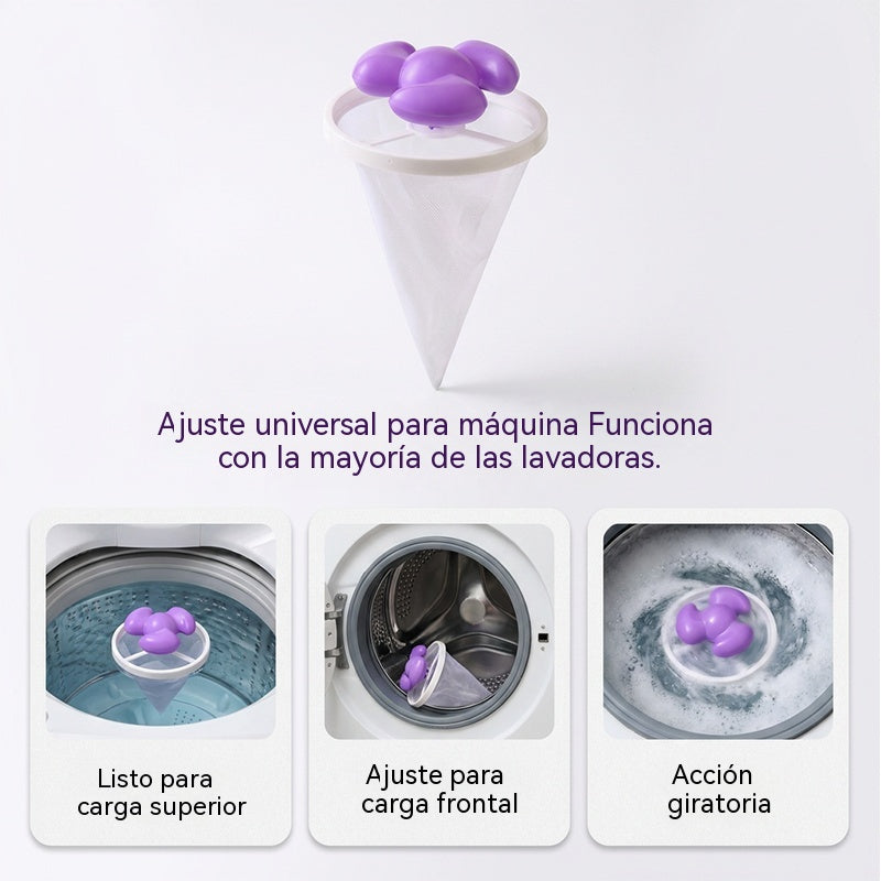 🌀6 piezas 26€✨ Filtro Flotante para Lavadora – Atrapa Pelusas, Cabellos y Pelos de Mascota en Cada Lavado 🧺