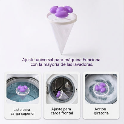 🌀6 piezas 26€✨ Filtro Flotante para Lavadora – Atrapa Pelusas, Cabellos y Pelos de Mascota en Cada Lavado 🧺