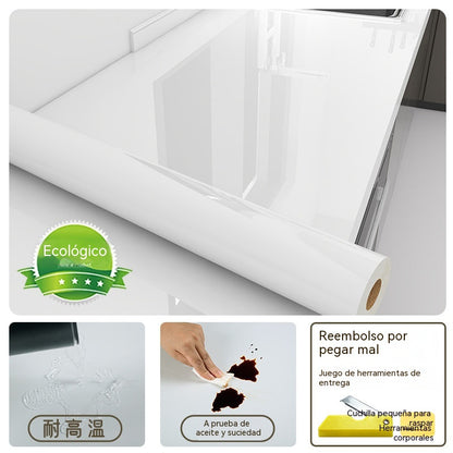 【60cm*5m】🛡️ Lámina Adhesiva de Aluminio Removible – Antigrasa, Resistente al Calor y Fácil de Limpiar