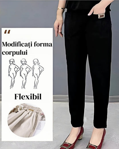 💞【M-6XL】2025 de noi pantaloni casual de damă elastic cu talie înaltă-3863714