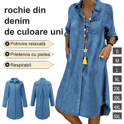 👘50% popusta🔥【40-120 kg】Ženska traper haljina za punije žene 2026., ležerna, ležerna haljina ✅Plaćanje pouzećem ✅️2 artikla za 70% popusta