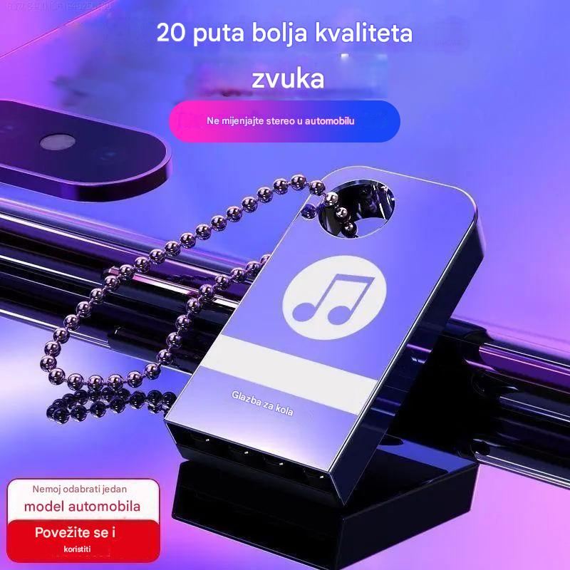 🚗🎵🎵【Glazbeni USB flash pogon】Sadrži 8000 pjesama, 600 glazbenih spotova i 6D zvučne efekte