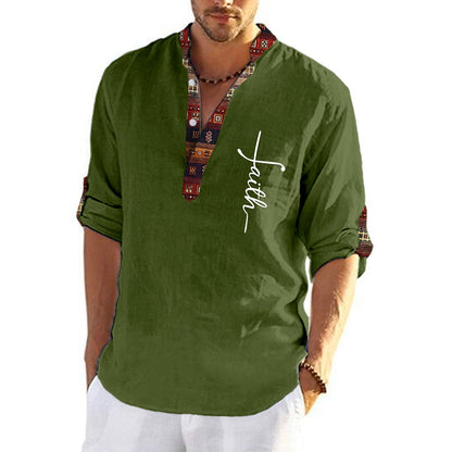 💥👔【Bestseller🔥】T-shirt pentru bărbați, de marime mare, din bumbac, cămăși cu decolteu în V