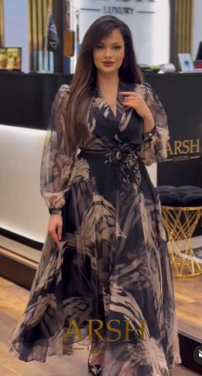 【S-5XL】Rochie elegantă cu imprimeu de calitate superioară --3967892