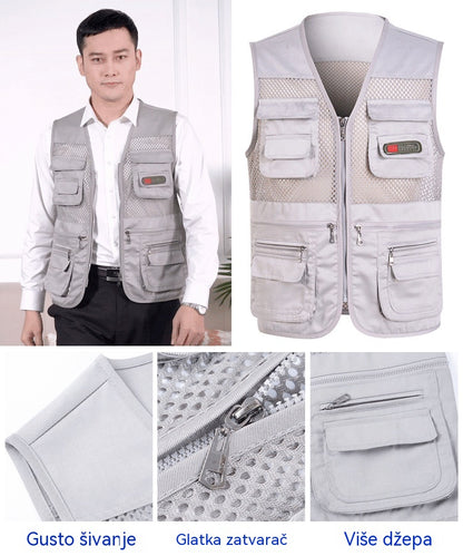 🔥Ležeran funkcionalni prsluk s više džepova【XL-4XL】