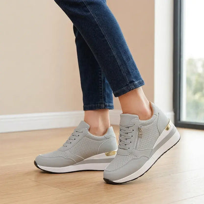 【36-43】Plus size tenisice na platformu: Lagane cipele s platformom za svakodnevno nošenje, udobne cipele za hodanje i vježbanje.