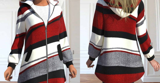 【S-3XL】 Jachetă nouă de iarnă pentru femei cu glugă-3843497
