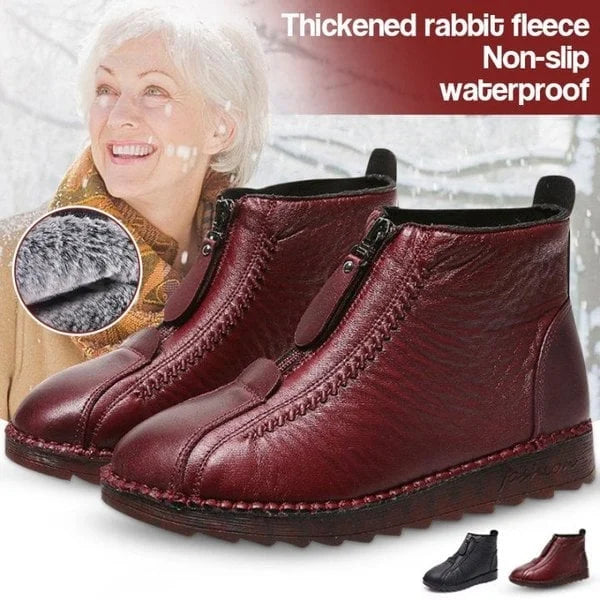 🔥🥾【35-41】Cizme de gleznă din piele naturală antiderapante pentru femei italiene făcute manual-3846440