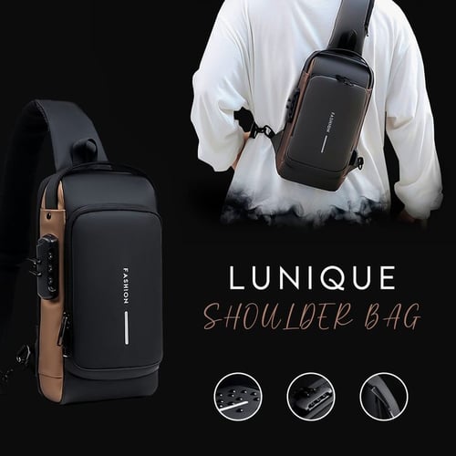 😎🚴‍♂️【Pago contra entrega】 Elegante bolso deportivo de pecho para hombre, de gran volumen, con cerradura de combinación 