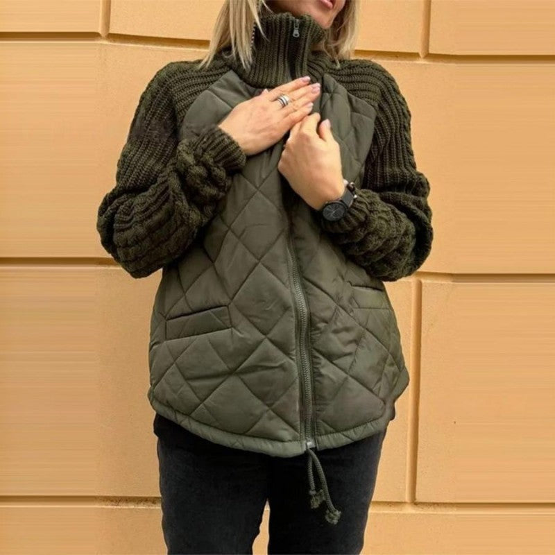 🔥 【S-3XL】Ženska prošivena pletena jakna – lagana, topla i savršena za zimu
