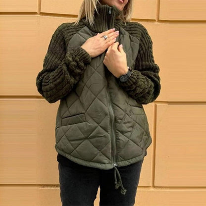 🔥 【S-3XL】Ženska prošivena pletena jakna – lagana, topla i savršena za zimu