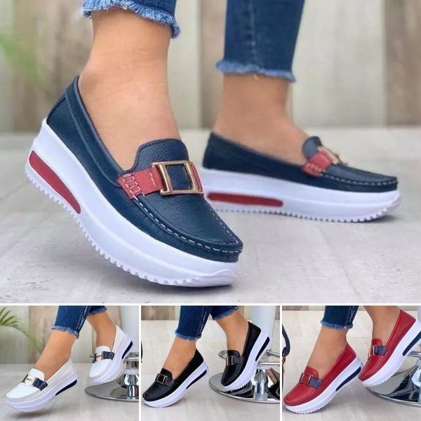 🩰【Reducere Limitată】Pantofi Femei Confortabili Cu Talpă Groasă și PU, Stil Casual-