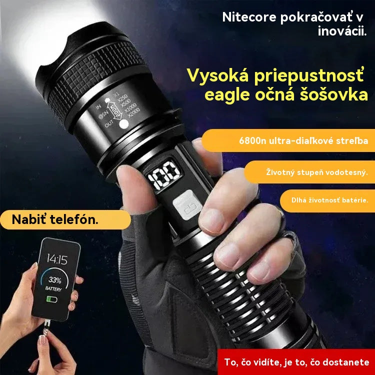 🔥Top hit【Zľava 50%】🔦2026 Nový vonkajší hliadkový reflektor, výkonné svietidlo, dlhé svietenie