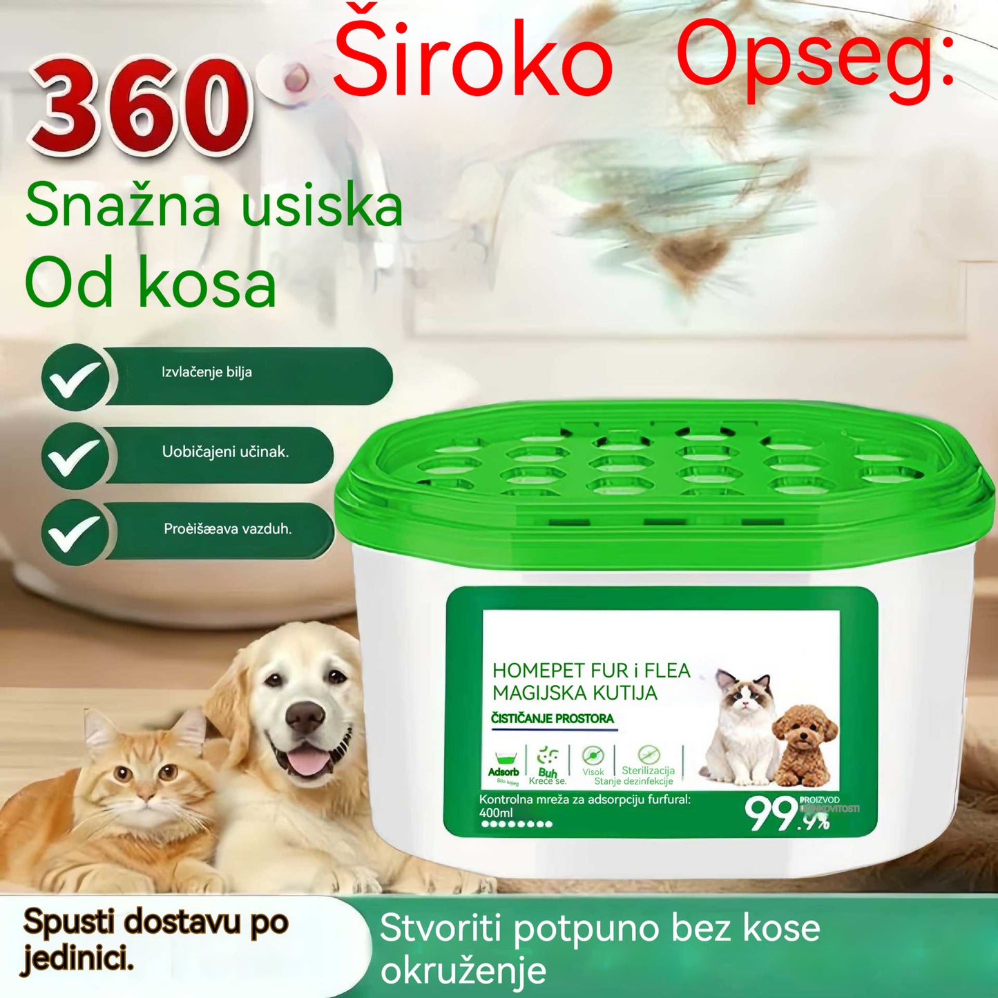 🔥 【Kupite 1, dobijte 1 gratis】2026. - Magic Box, lako uklanja dlake kućnih ljubimaca i neugodne mirise iz vašeg doma.
