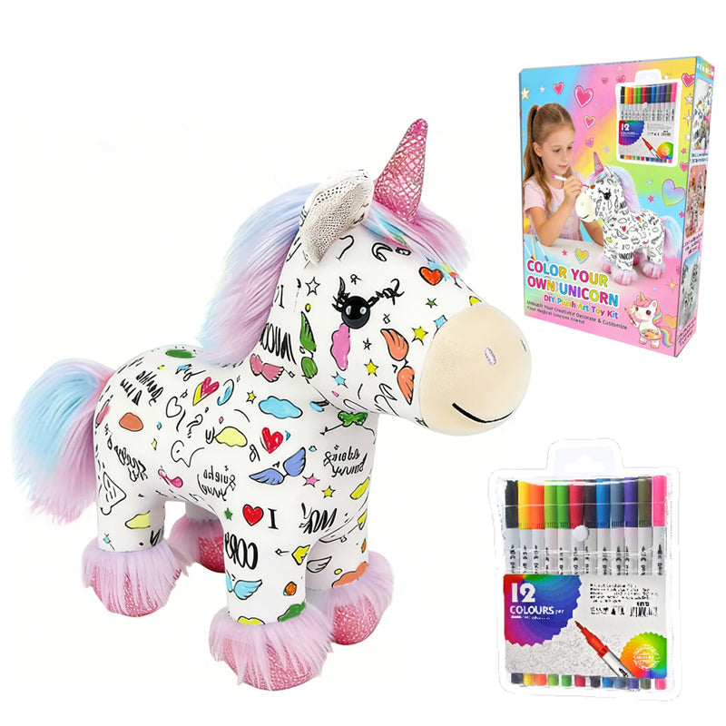 🌈 DIY komplet za bojanje plišane igračke jednoroga