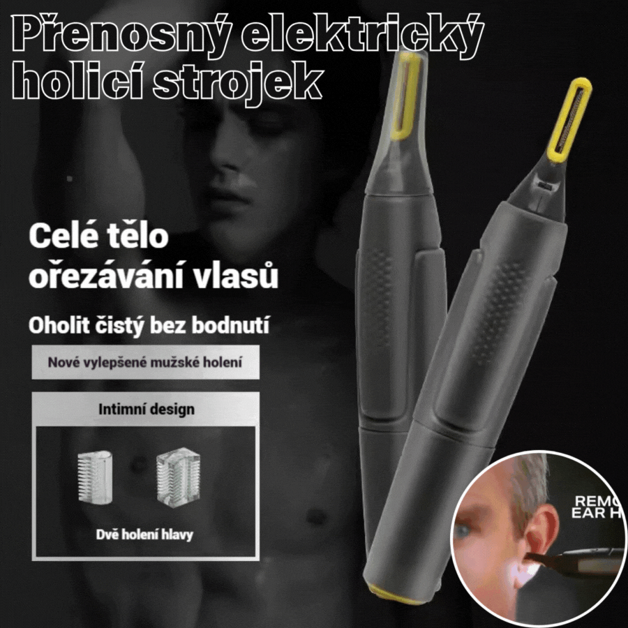 ✂️👨🔥Plaćanje pouzećem🔥【Kupite 1, dobijte 1 gratis】Muški električni trimer za nos⚡Punjiv, mini i prijenosni✂️3 u 1, može podrezivati obrve i zaliske, siguran i nježan, njeguje kožu✅