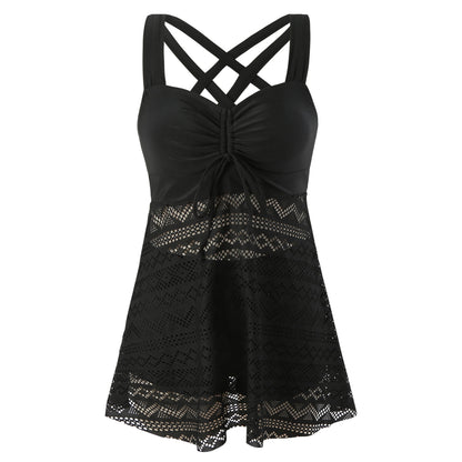 🩱🌴【S-4XL】🔥🔥Costum de baie dintr-o singură piesă, cu spate descuiat, din dantelă subțire 2025