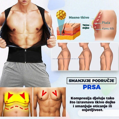 【S-4XL】【Iznenađujuća posebna ponuda s popustom od 50%】🔥Muški prsluk s patentnim zatvaračem, kontrola trbuha