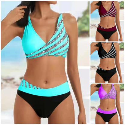 🌟【Novi dolazak Ograničeno vrijeme 50% popusta】👙【S-3XL】2026 Novi ženski dvodijelni bikini kupaći kostim s printom - brzosušeći
