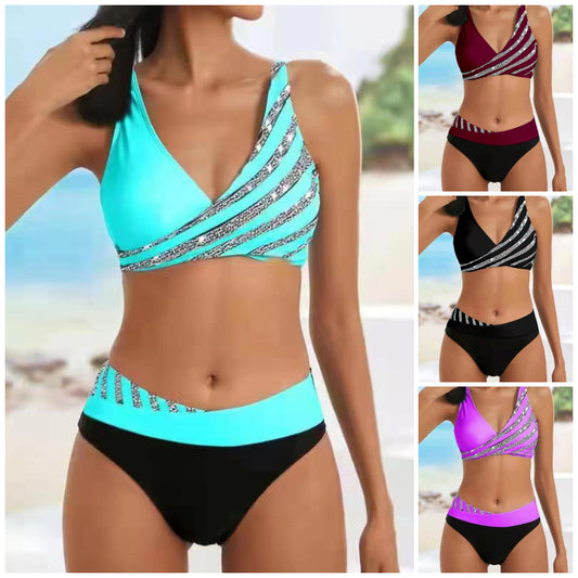 🌟【Novi dolazak Ograničeno vrijeme 50% popusta】👙【S-3XL】2026 Novi ženski dvodijelni bikini kupaći kostim s printom - brzosušeći