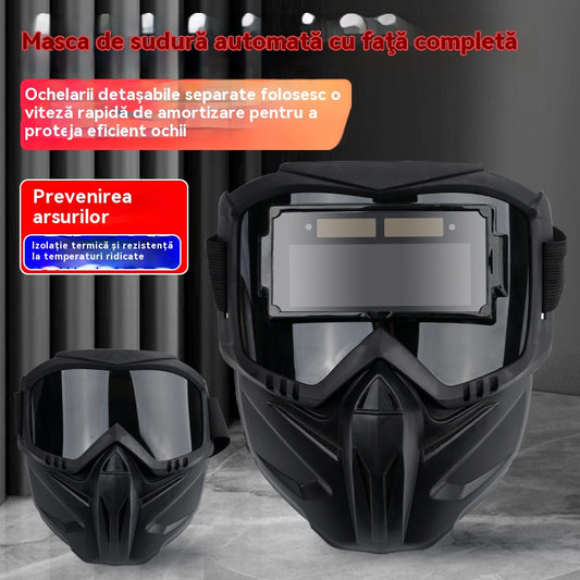 【Oferta pe timp limitat】Mască de protecție anti-orbire și anti-grătare cu reglare automată a luminii ---- protecție pentru ochi, respirabilă și termoizolantă.