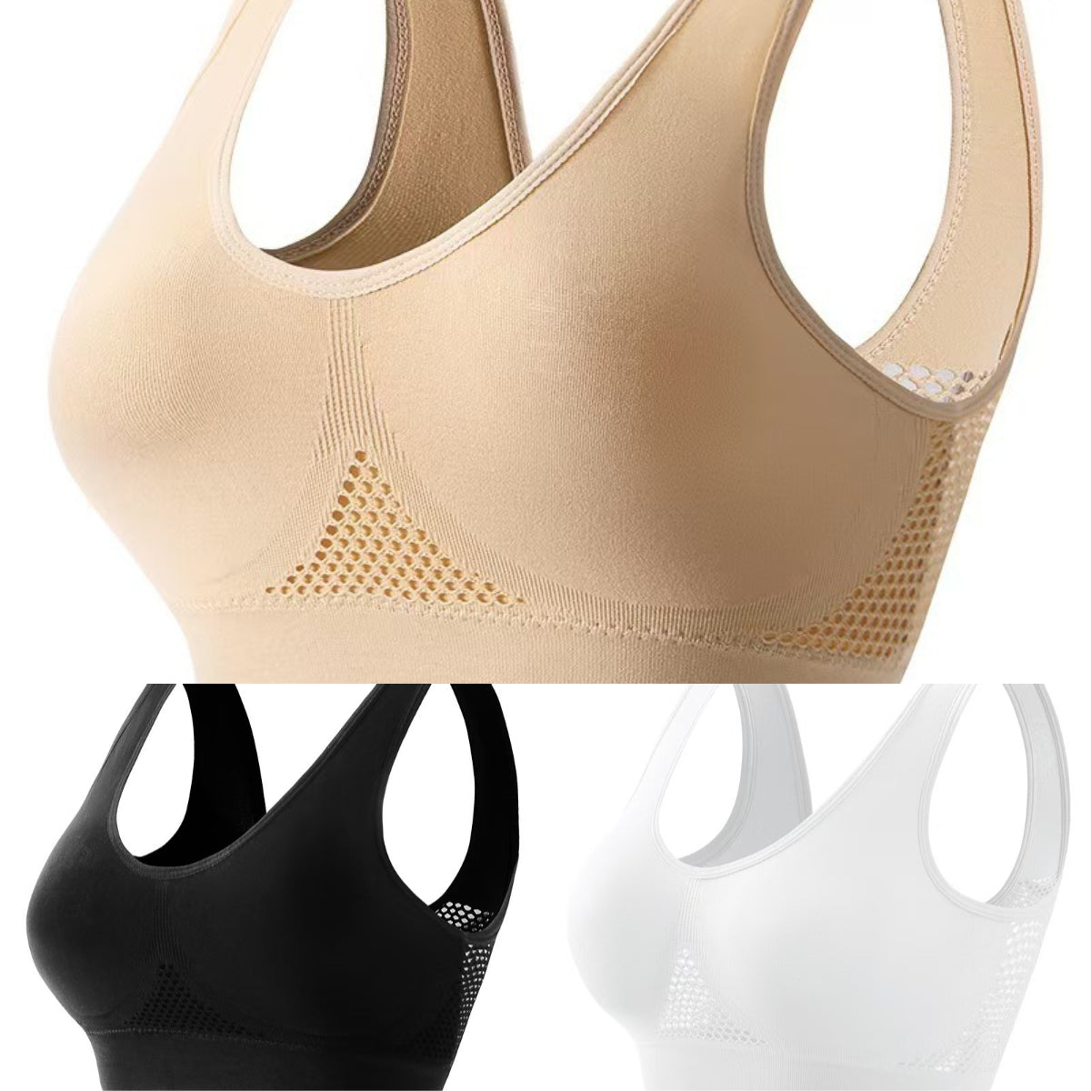 🥰【Pachet de 3】Sutien respirabil și răcoros pentru mărimi mari❤️【40-120KG】