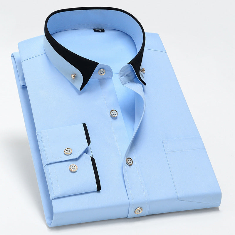 【S-4XL】2025 Noua cămașă respirabilă de afaceri pentru bărbați de moda casual-3859747