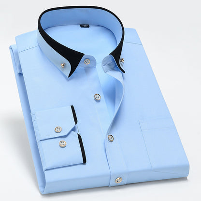 【S-4XL】2025 Noua cămașă respirabilă de afaceri pentru bărbați de moda casual-3859747