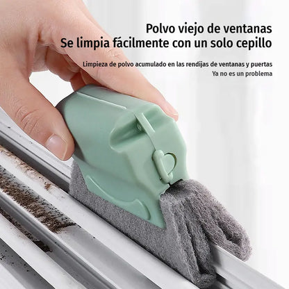 【3 piezas】🧽 Cepillo limpiador de ranuras para ventanas, práctico, eficaz y reutilizable