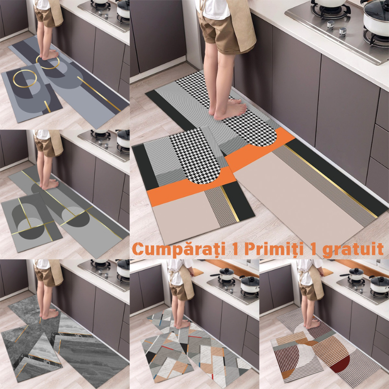 🔥Cumpărați 1 Primiți 1 gratuit👉【2 bucăți】【40*60+40*120cm】Folosit în mod obișnuit acasă🔥Tampă absorbantă simplă și atmosferică-3901754
