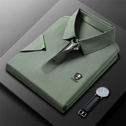【M-4XL】Nova ledeno svilena polo majica s reverom i pola rukava za ljeto 2026.