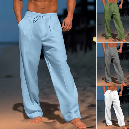 👖【50% popusta 🔥】【S-3XL】😍 Muške ležerne hlače ravne kroja od pamuka i lana, svilenkasto glatke i mekane teksture, savršene za svakodnevno nošenje